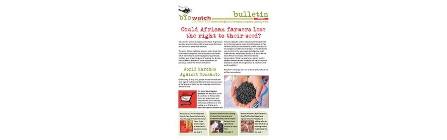 Biowatch Bulletin: May 2013