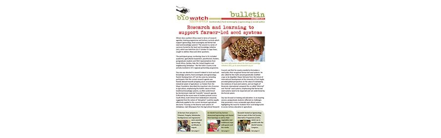 Biowatch Bulletin: December 2015